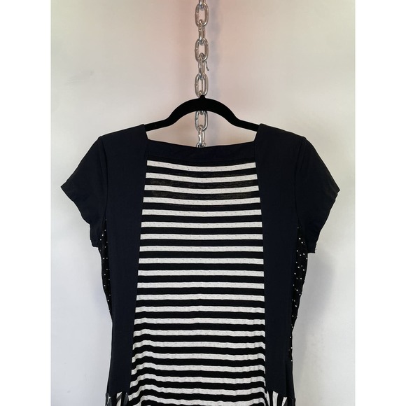 Adventures Des‎ Toiles Striped Short Sleeve Mini Dress Tunic - Picture 8 of 12